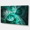 Designart - Mystic Turquoise Fractal - Abstract Wall Art Canvas